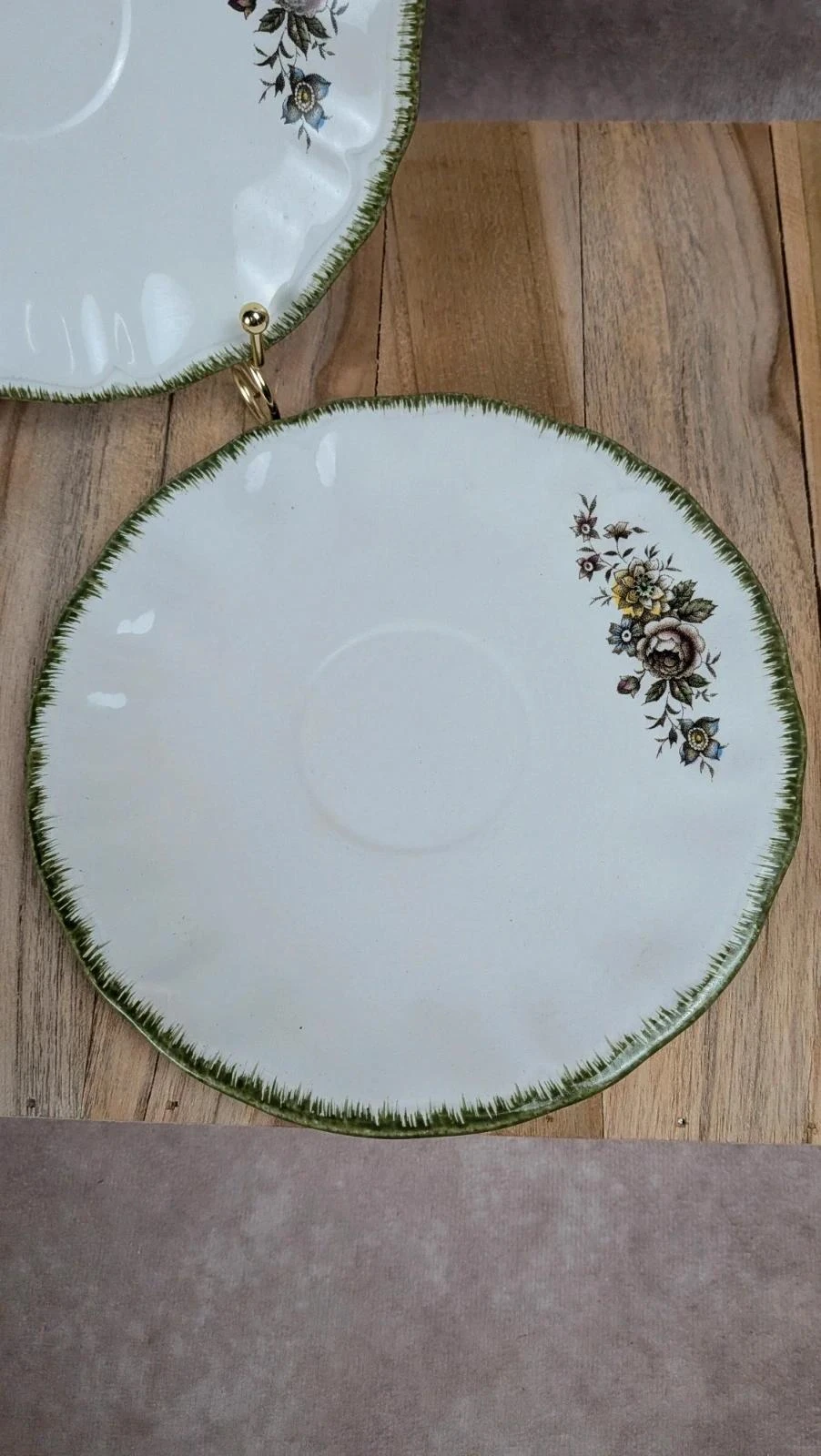 Lot van 2 schotels KG Luneville vintage bloemendecor – photo 2